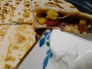 black bean salsa quesadillas