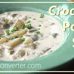 CrockPot Potato Soup | @VeggieConverter