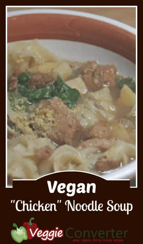 Slow Cooker Vegan Chicken Noodle Soup