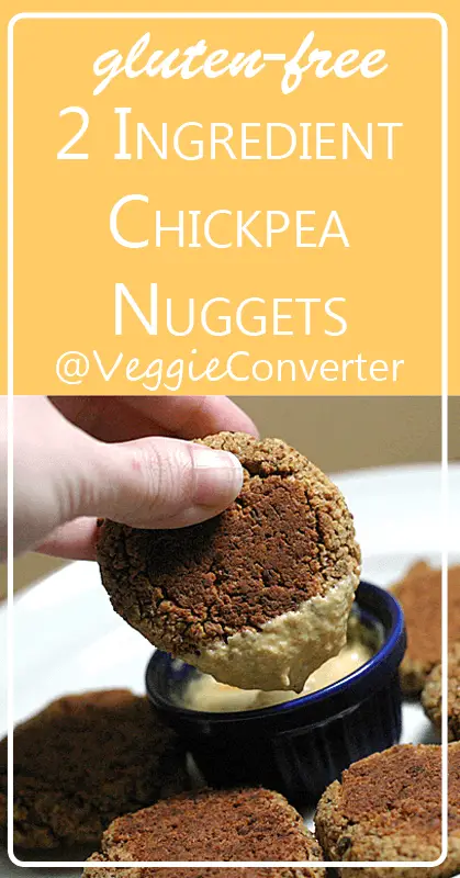 2 Ingredient Chickpea Nuggets | @VeggieConverter grainfree vegan