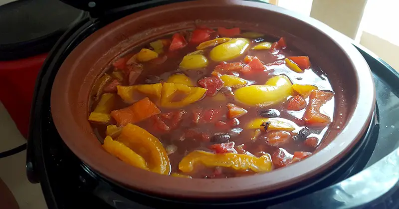 Black Bean Soup with Peppers preblend | @VeggieConverter