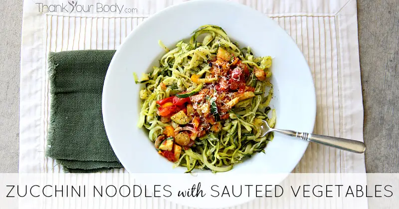 Zucchini Noodles with Sauteed Vegetables