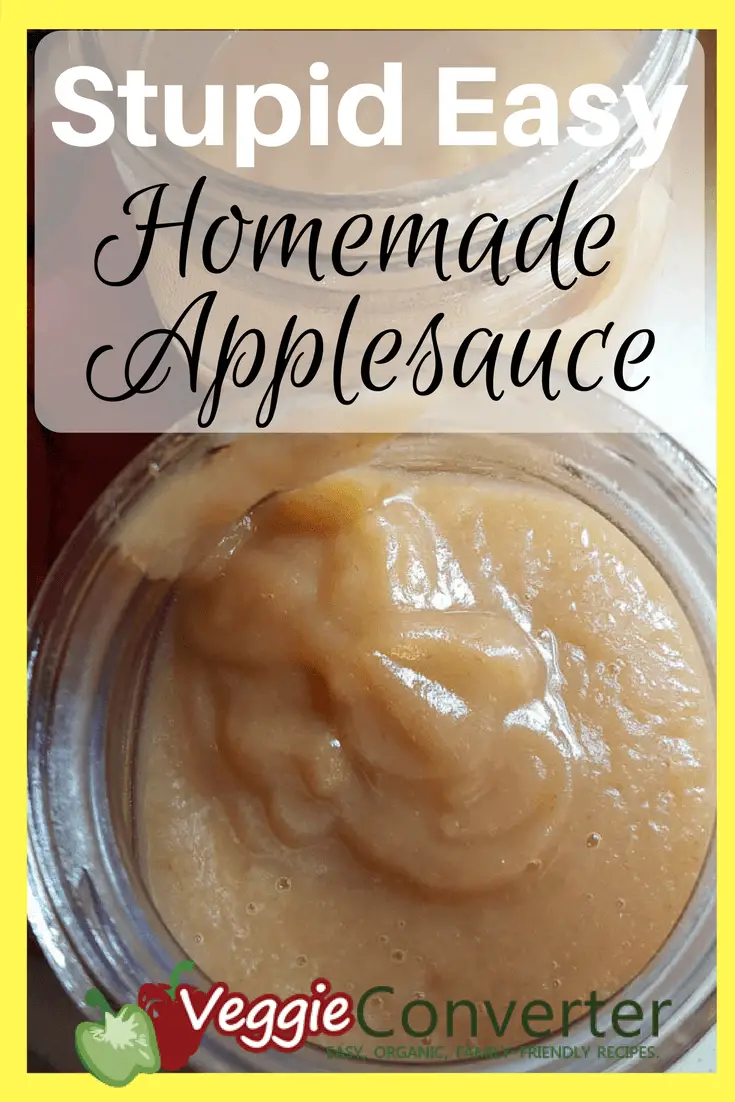 Stupid Easy Homemade Applesauce | @VeggieConverter